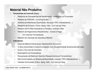 Material Planning & Logistics - Update 2009