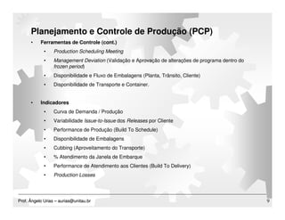 Material Planning & Logistics - Update 2009