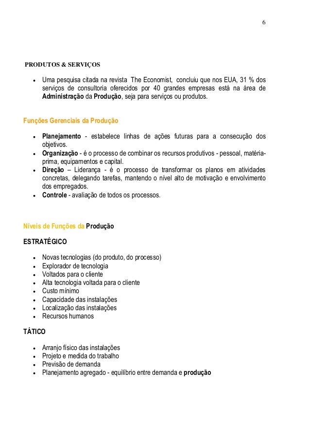 Material Administração da Produção e Operações I