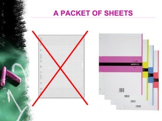 A PACKET OF SHEETS
 