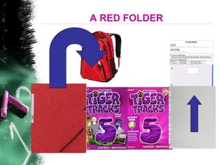 A RED FOLDER
 