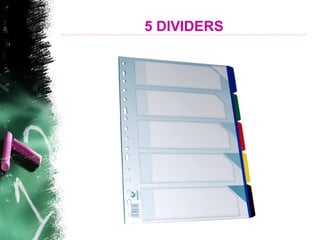 5 DIVIDERS
 