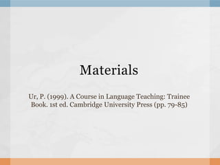 Materials | PPT
