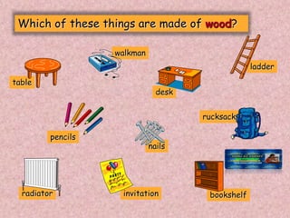 MATERIALS (made from plants and animals) | PPT