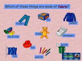 MATERIALS (made from plants and animals) | PPT