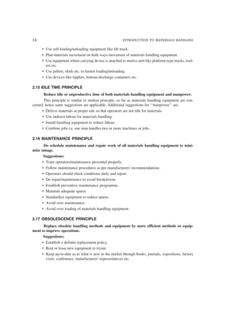 Material Handling Process Pdf Materials handling | PDF