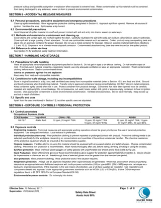Material Safety Data Sheet of Acetic Acid | PDF