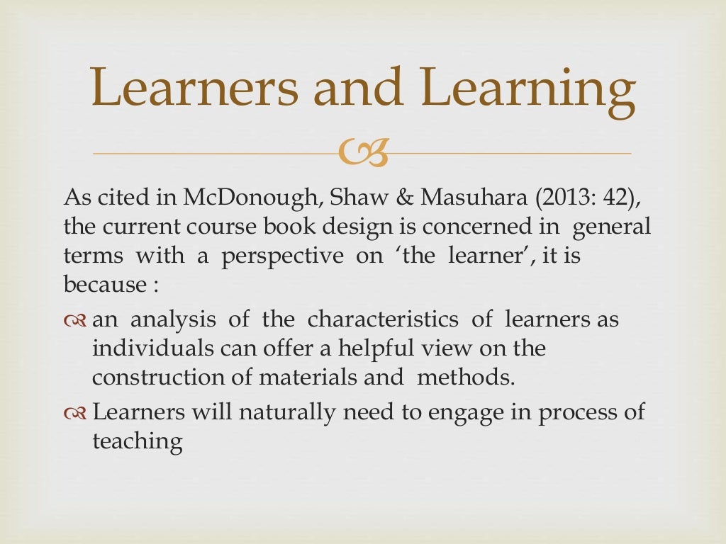 Materials and methods presentation