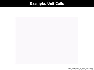 Example: Unit Cells
cubic_unit_cells_10_new_NaCl.mpg
 