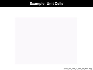 Example: Unit Cells
cubic_unit_cells_11_new_Zn_blend.mpg
 