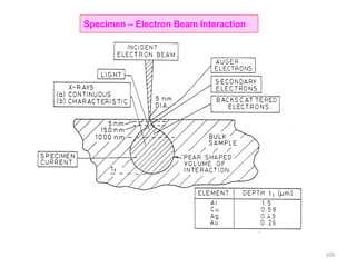 Specimen – Electron Beam Interaction
100
 