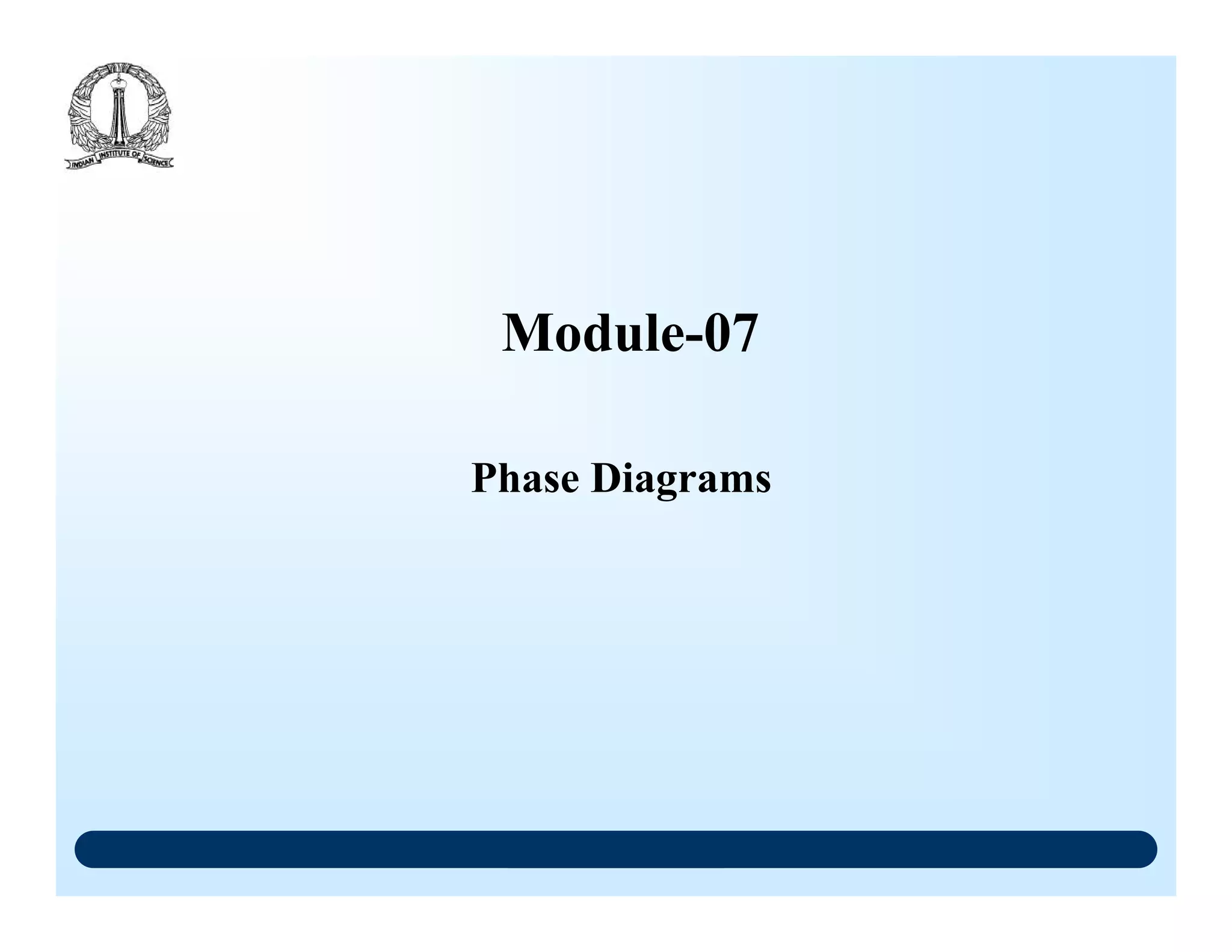 Phase Diagrams
Module-07
 