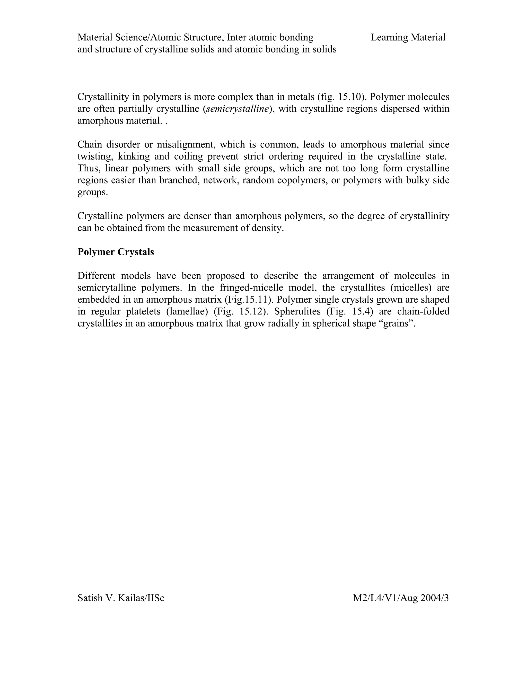 Material science notes | PDF | Chemistry | Science