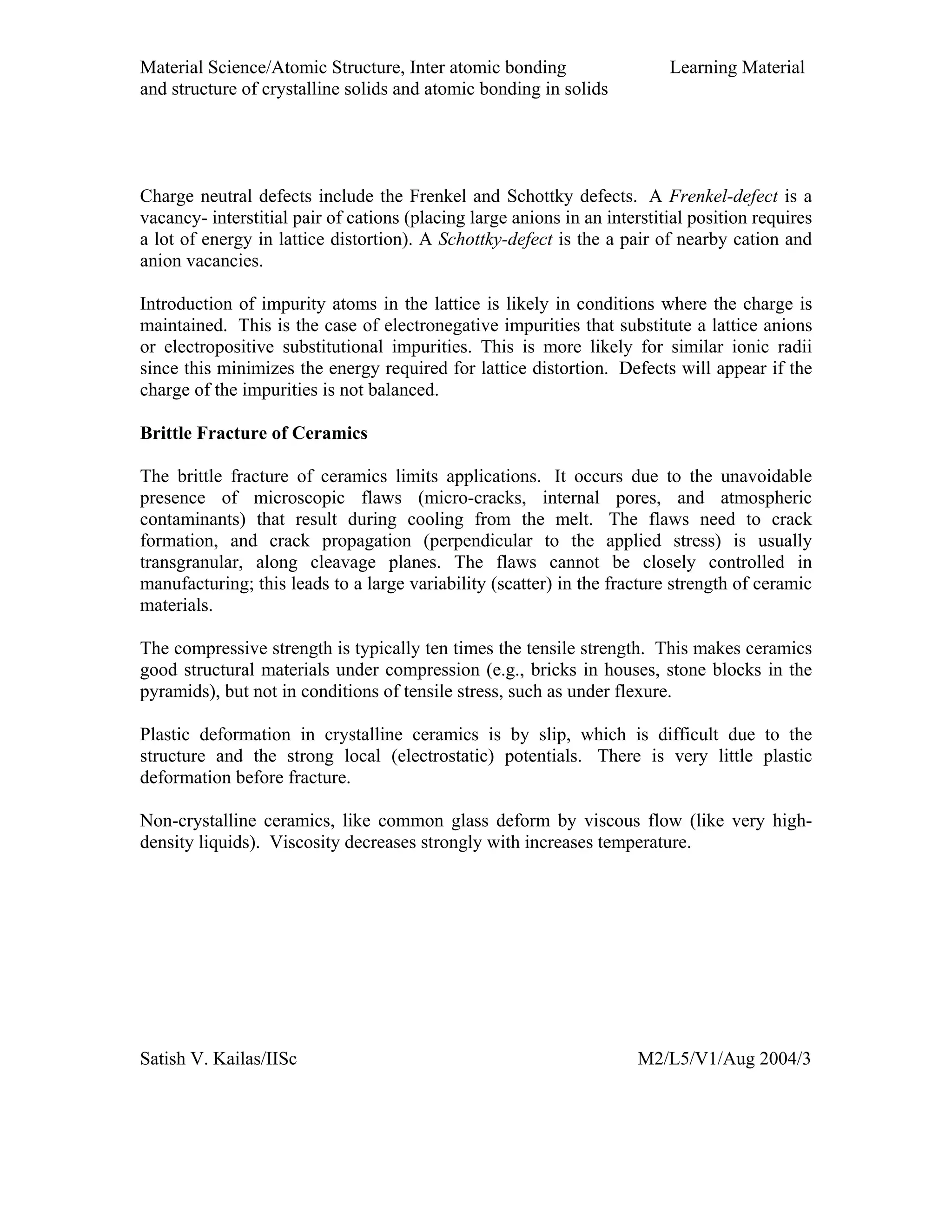 Material science notes | PDF | Chemistry | Science