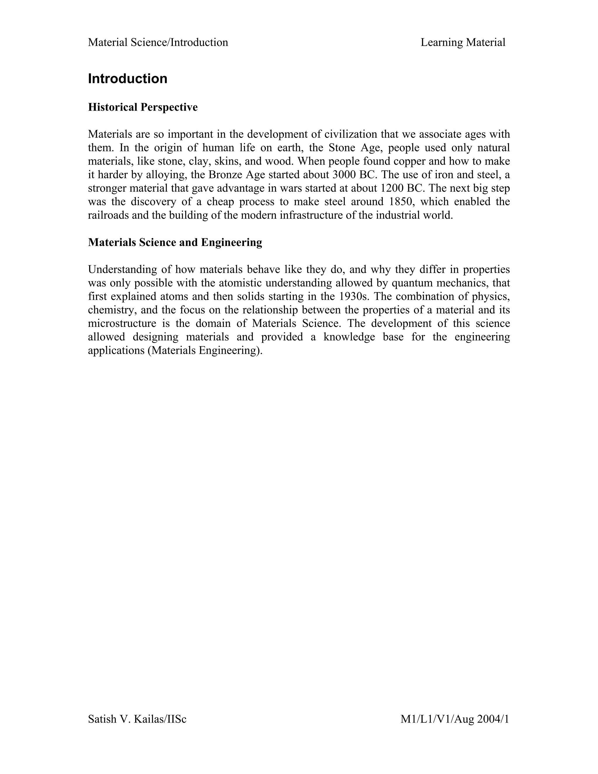 Material science notes | PDF | Chemistry | Science