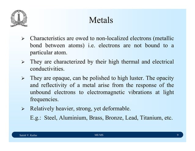 Material science notes | PDF | Chemistry | Science