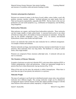 Material science notes | PDF