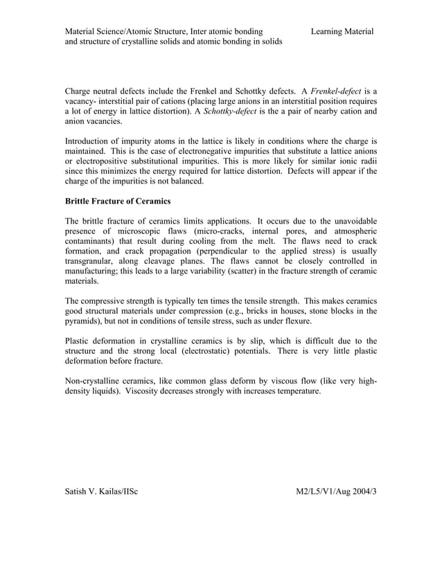 Material science notes | PDF | Chemistry | Science