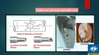 Failure of cast iron and mild steel
 