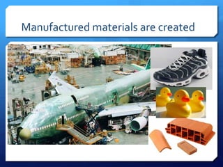 Manufactured materials are created