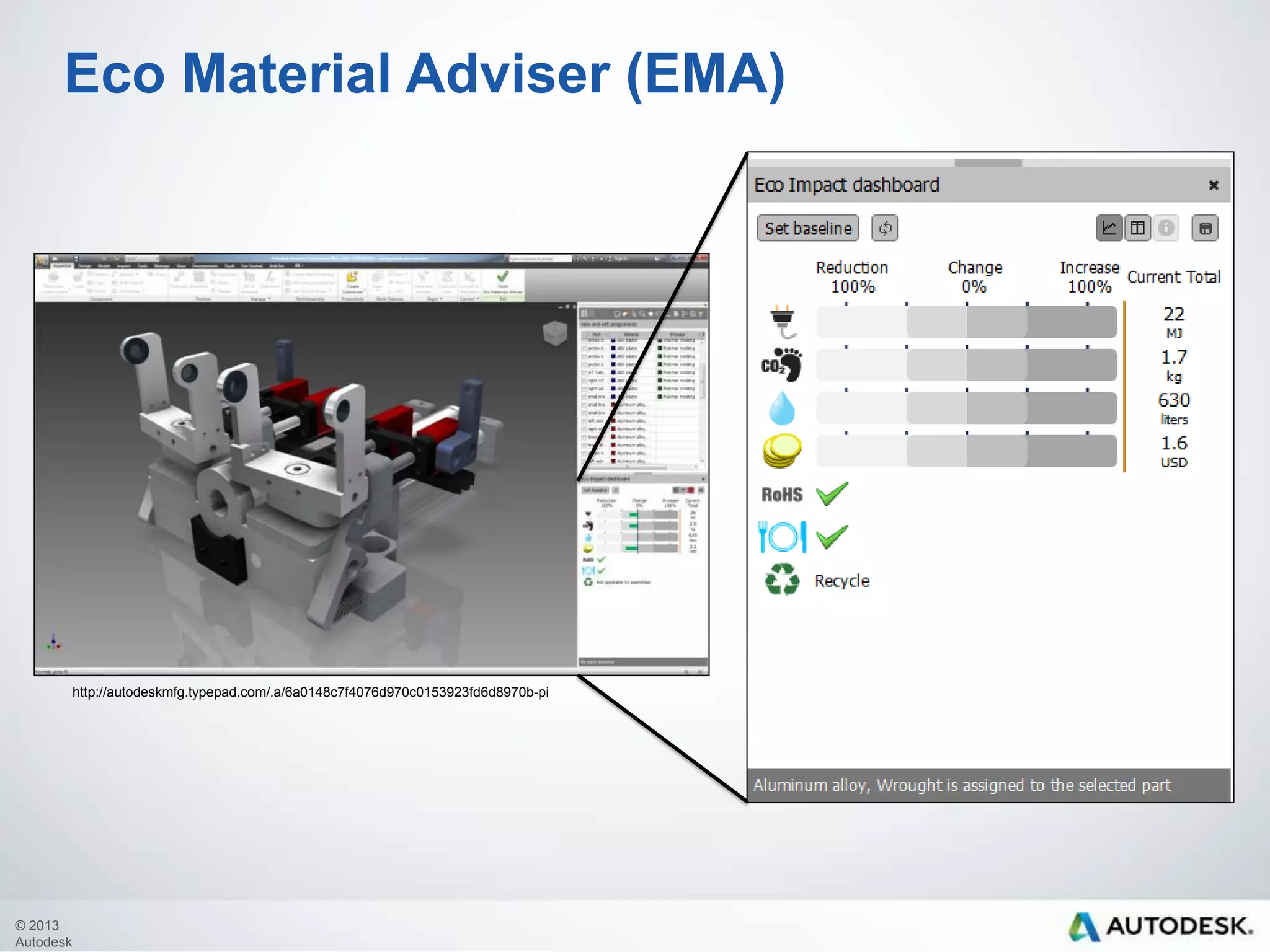 Eco Material Adviser (EMA)

http://autodeskmfg.typepad.com/.a/6a0148c7f4076d970c0153923fd6d8970b-pi

© 2013
Autodesk

 