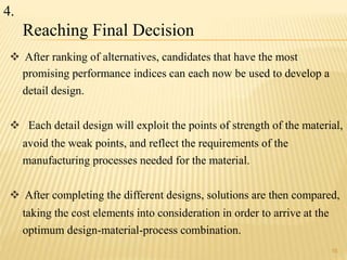 Design Selection Ranking Methods Material Selection | PPTX