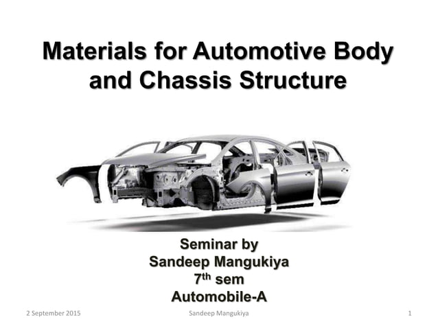 Materials for automotive body and chassis structure by sandeep ...