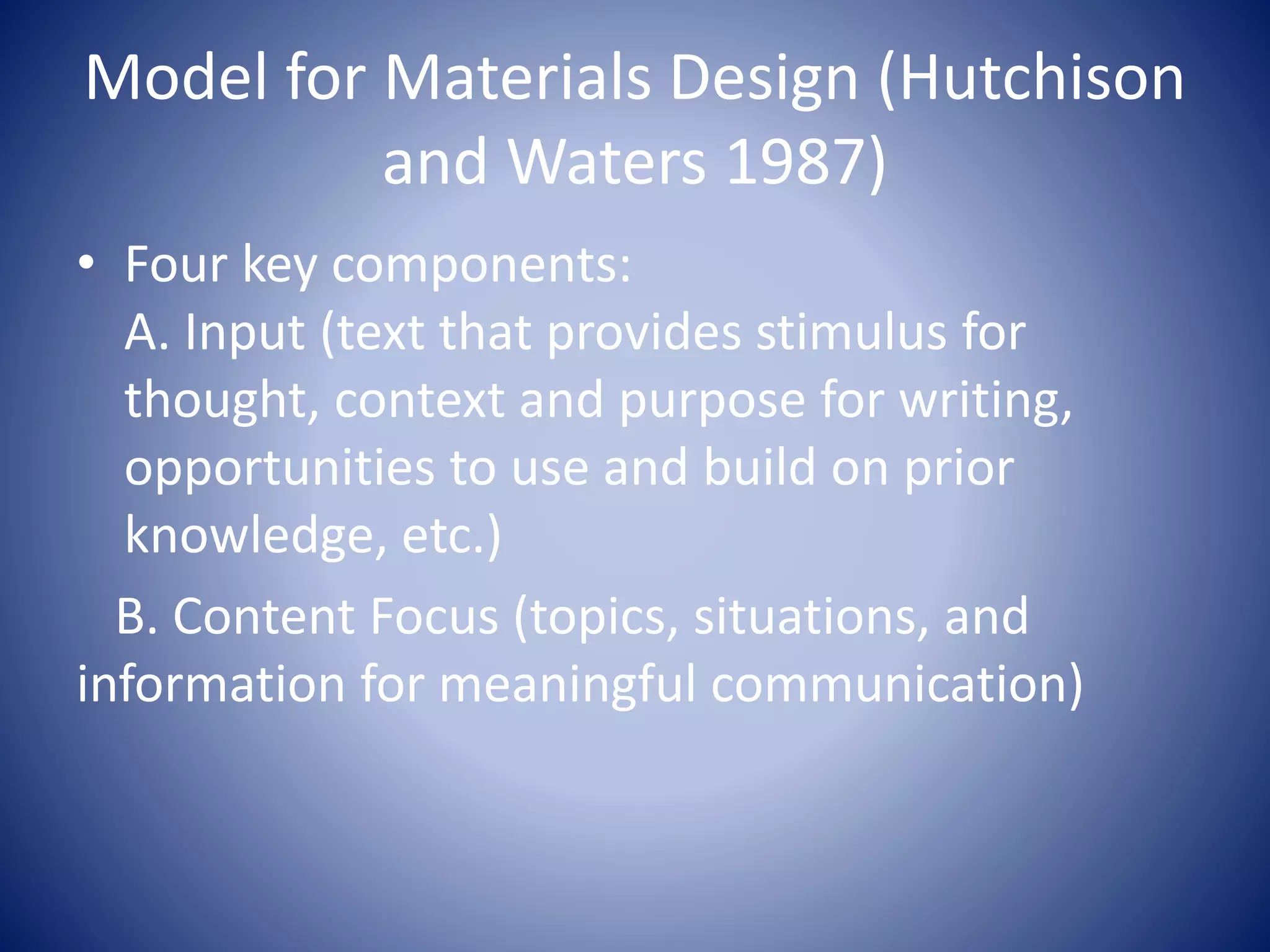 Materials for developing writing skills PPT