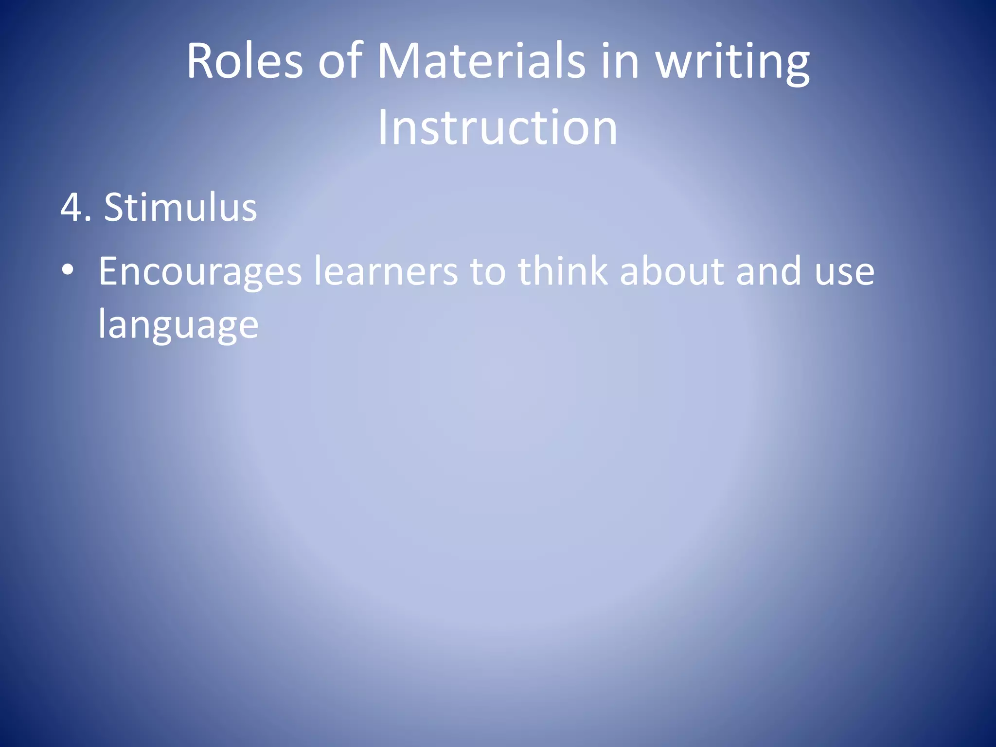 Materials for developing writing skills PPT