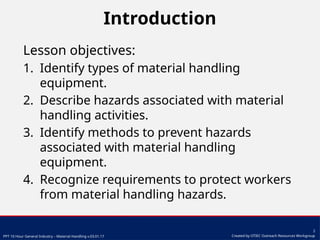 Comprehensive Safety Training on Material Handling in General Industry ...