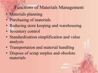 Materials management | PPTX