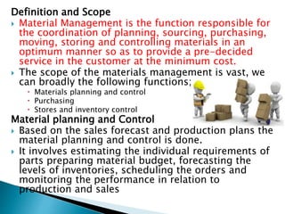 Materials management | PPTX