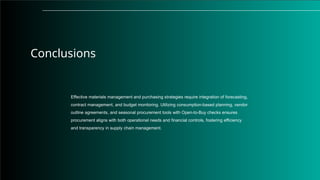 Materials Management Presentation for Knowledge | PPTX