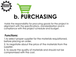 Materials management ppt | PPTX