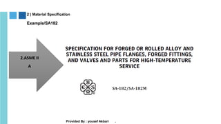 Material Specification Presentation document | PDF