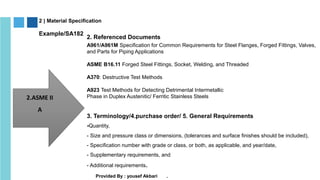 Material Specification Presentation document | PDF