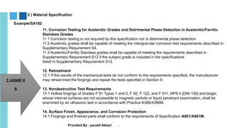 Material Specification Presentation document | PDF