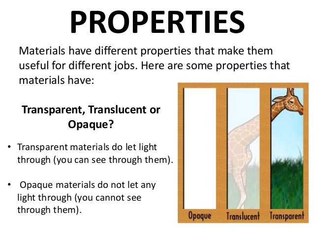 Materials Properties Materials Properties