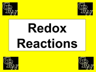 Redox Reactions 