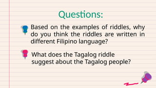 21ST PHILIPPINE LITEARATURE AND THE WORLD- PROVERBS | PPTX