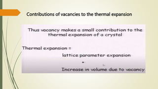 Contributions of vacancies to the thermal expansion
 