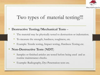 Mechanical Testing of Materials | PPT
