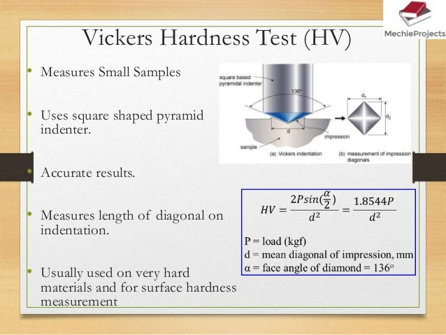 vickers standard hardness iso of Testing Mechanical Materials