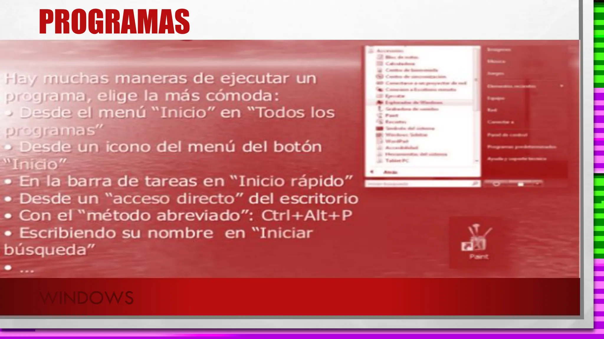 PROGRAMAS
WINDOWS
 