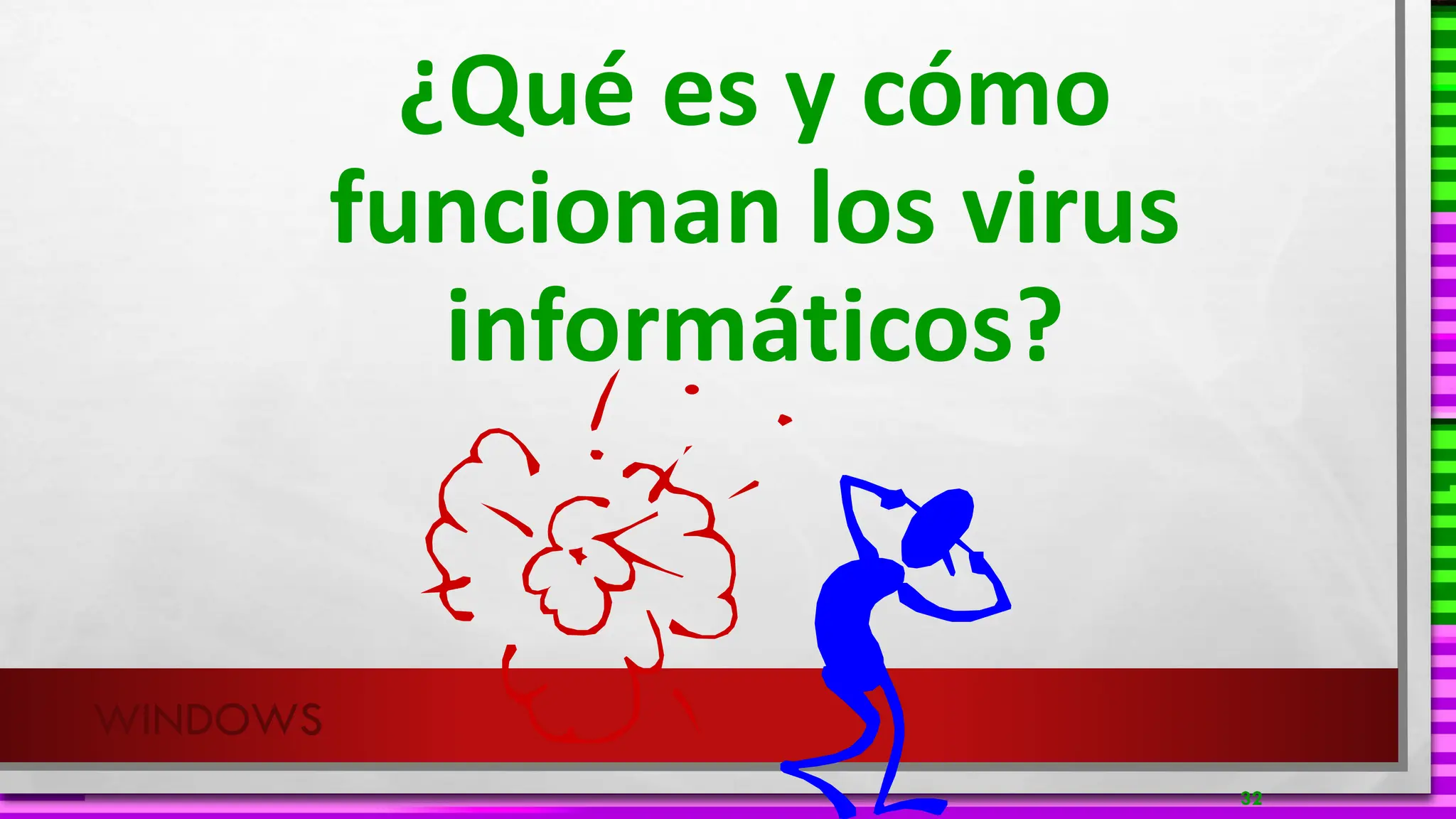 32
¿Qué es y cómo
funcionan los virus
informáticos?
WINDOWS
 