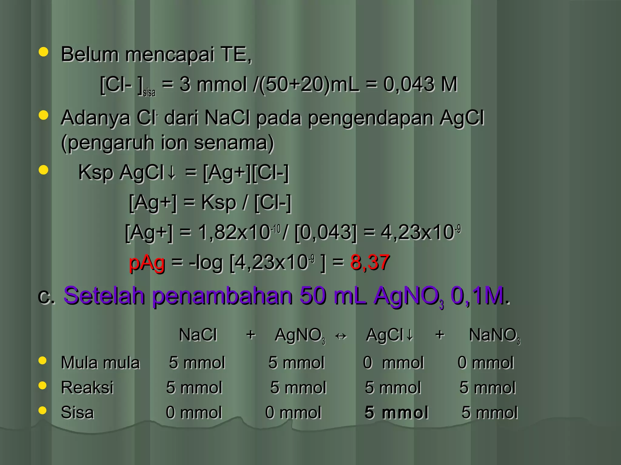 Titrasi Pengendapan | PPT