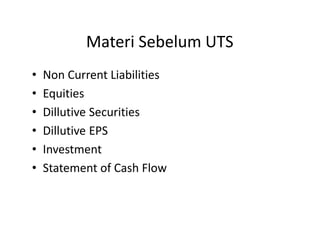 Non Current Liabilities | PDF