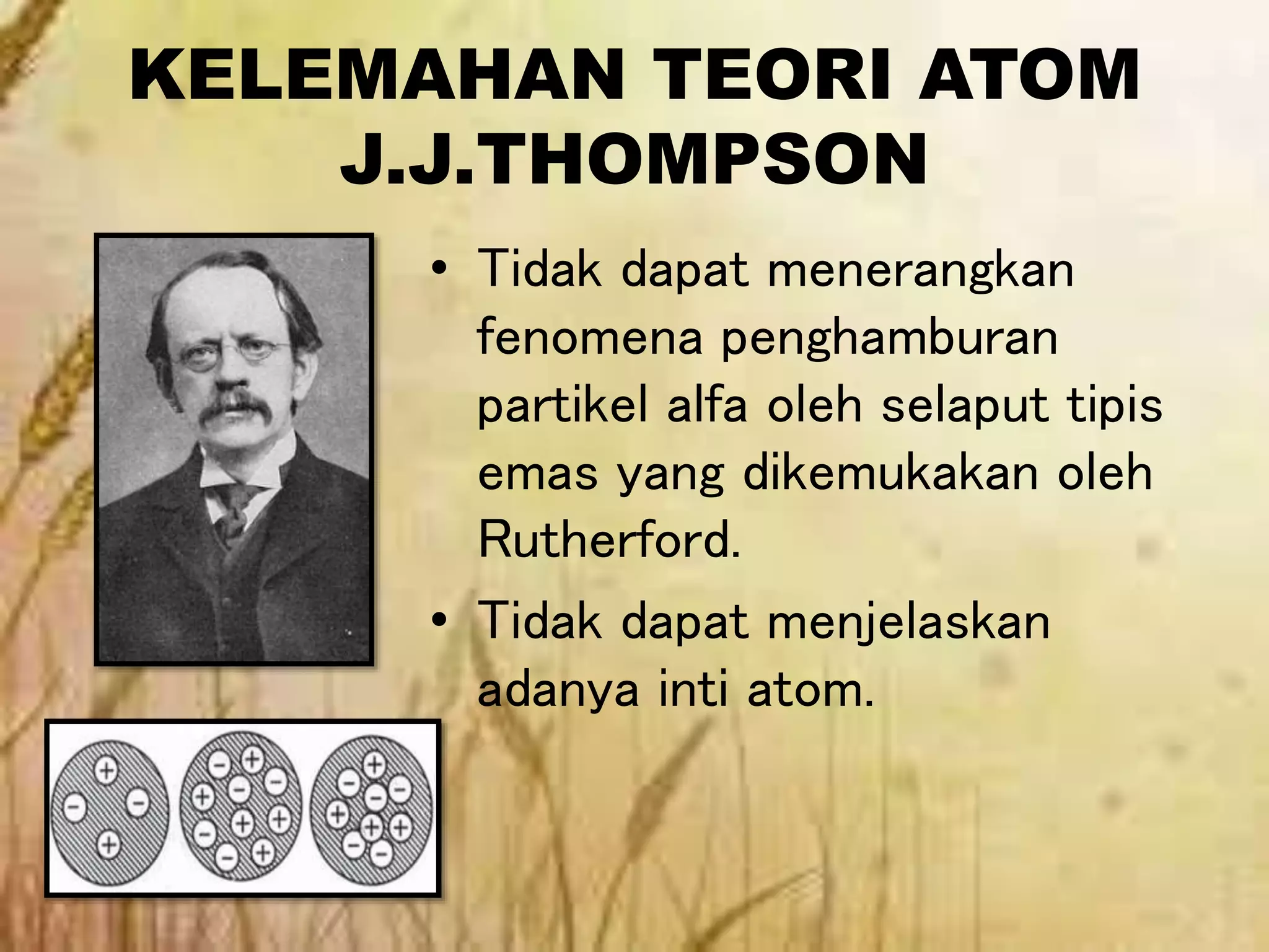 Materi Atom J.J. Thompson dan Rutherford | PPT