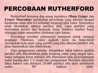 Materi Atom J.J. Thompson dan Rutherford | PPTX