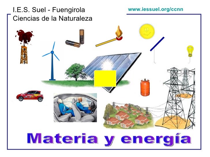 Resultado de imagen de MATERIA Y ENERGIA